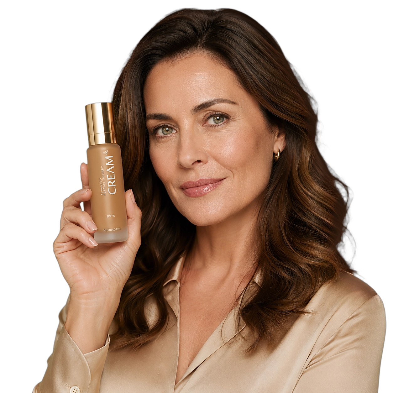 Žena s&nbsp;krémem Cream Day — Advanced Peptide Therapy